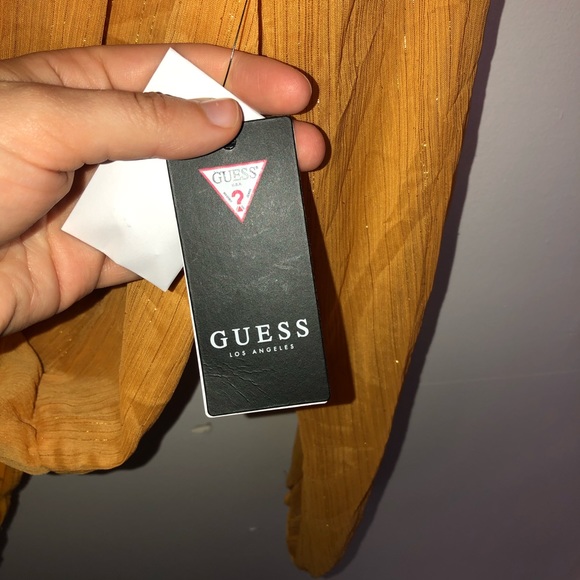 NWT Guess Long Sleeve Camilla Bodysuit Golden Wand - Picture 4 of 6